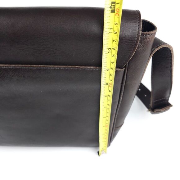 RIFT AFRICA Genuine Leather Crossbody Messenger Bag Laptop Computer Dark Brown - Picture 6 of 14